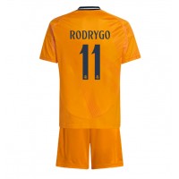 Maglie da calcio Real Madrid Rodrygo Goes #11 Seconda Maglia Bambino 2024-25 Manica Corta (+ Pantaloni corti)